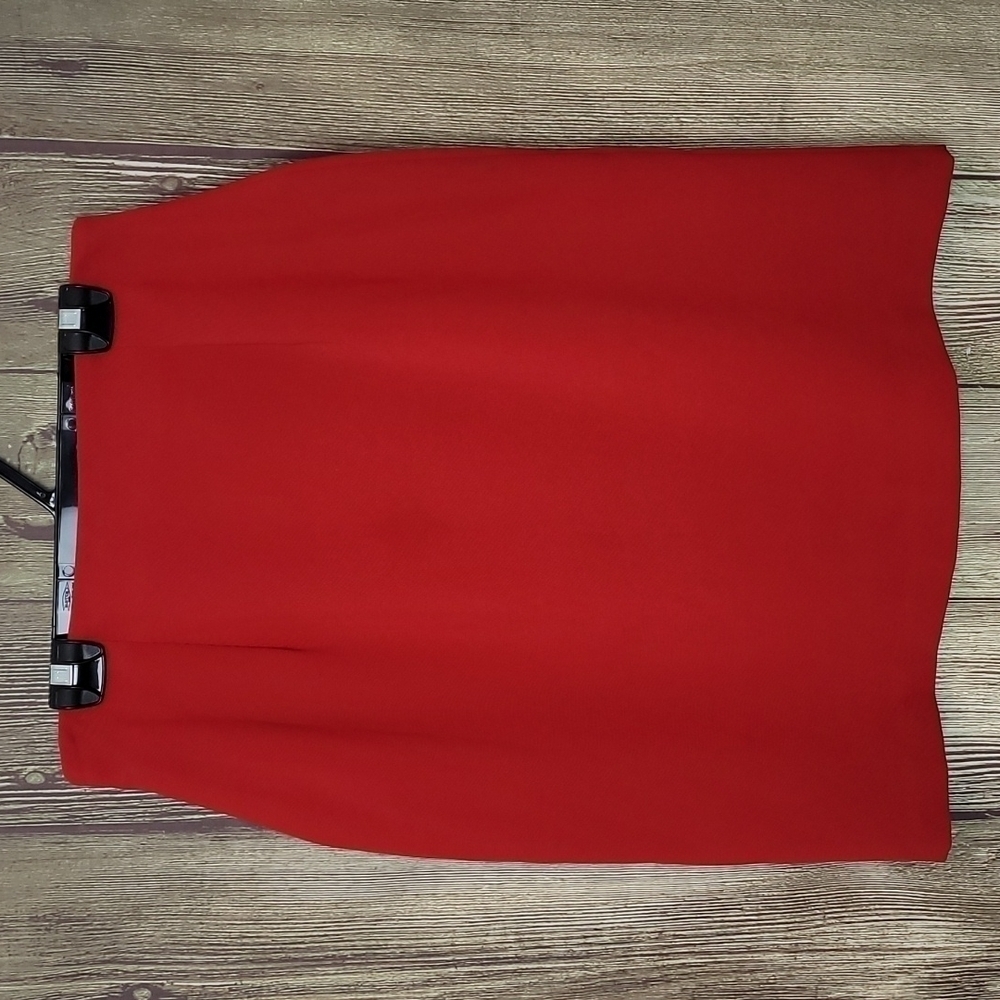 Halston Lifestyle Midi Skirt Red Sz 12